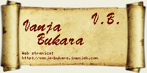 Vanja Bukara vizit kartica